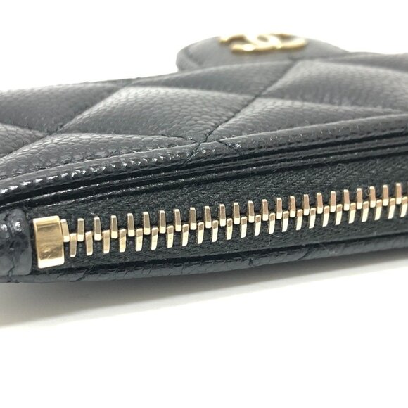 CHANEL Black Caviar Leather Coco Mark Wallet - Picture 6 of 15